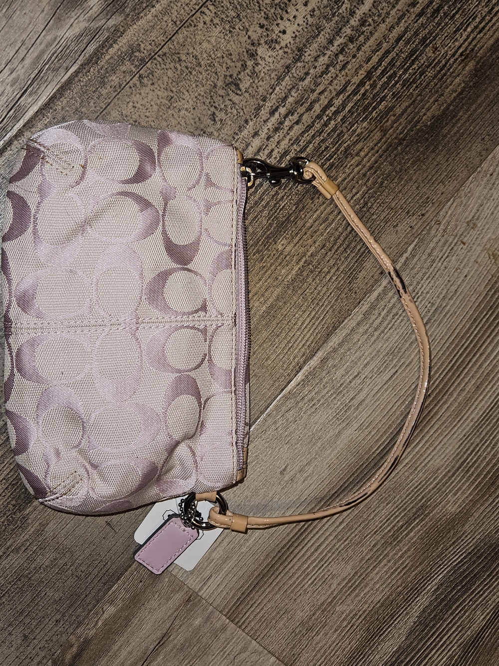 Coach Wristlet With Light Pink And Orange Straps - Picture 2 of 2